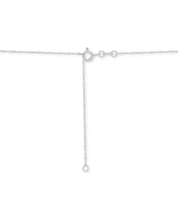 Shining Star Angel Cameo & Created White Sapphire (5/8 ct. t.w.) Pendant Necklace in Sterling Silver, 18" + 2" extender
