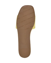 Calvin Klein Women's Yancie Logo Flat Slide Sandals