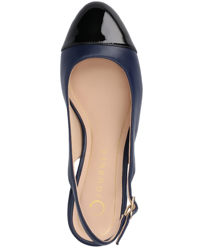Journee Collection Women's Sammie Block Heel Slingback Pumps