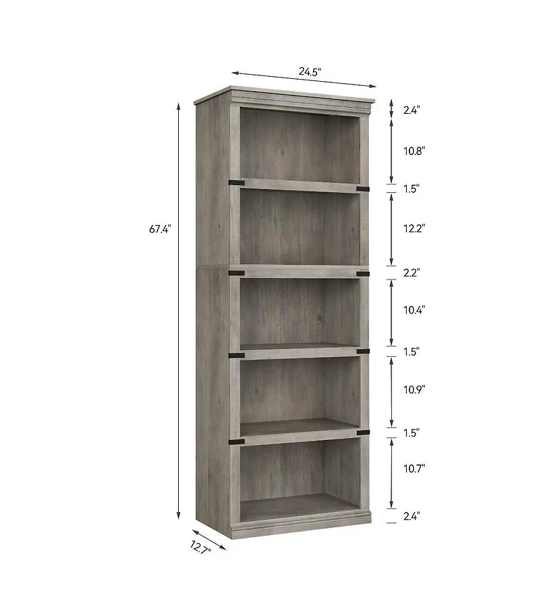 gaomon Farmhouse Book Shelf with Storage