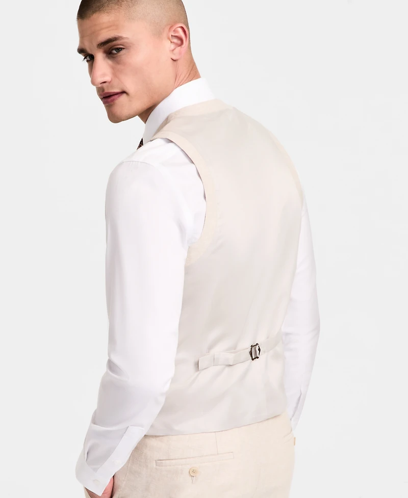 Bar Iii Men's Slim-Fit Linen Suit Vest, Exclusively at Macy's