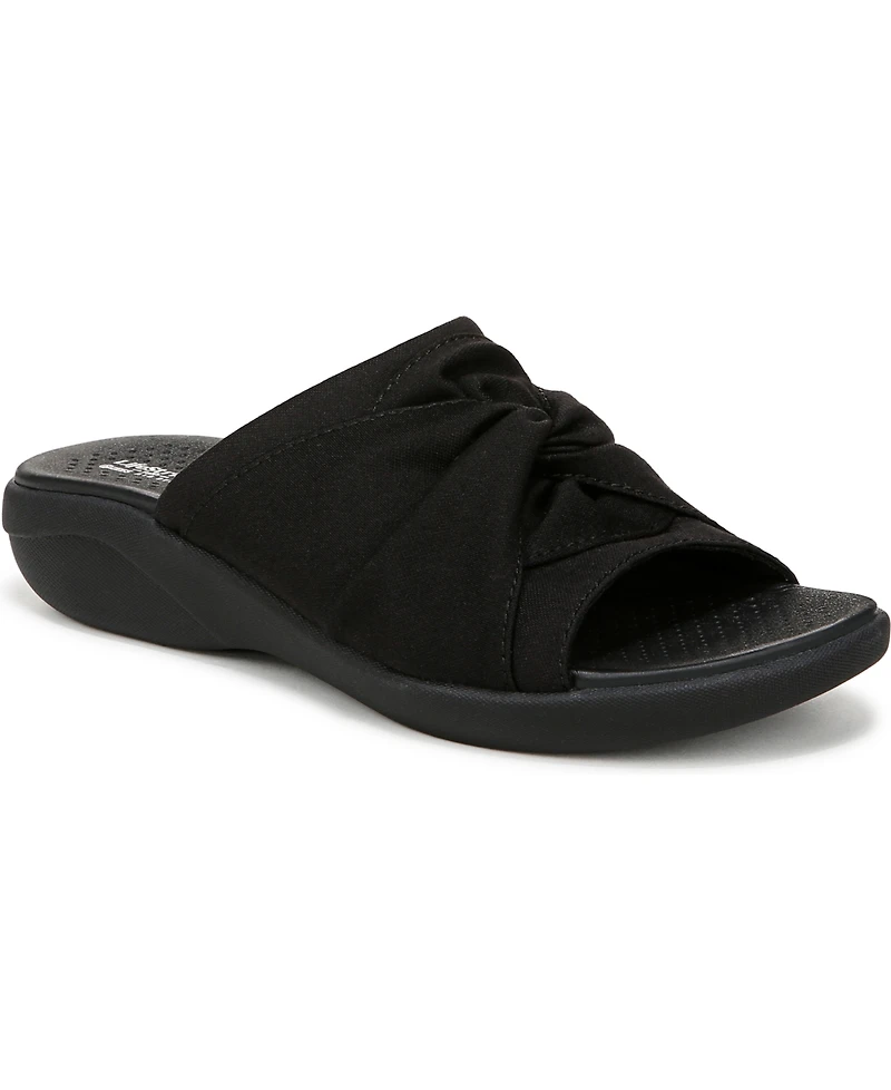 LifeStride Women's Cherish Washable Peep Toe Slide Sandals