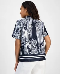 Nautica Jeans Women's Paisley Button-Front Shirt