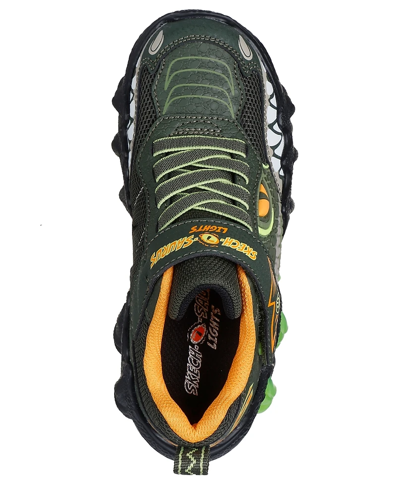 Skechers Little Kids' Skech-o-Saurus - Light 2.0 Light-Up Fastening Strap Casual Sneakers from Finish Line