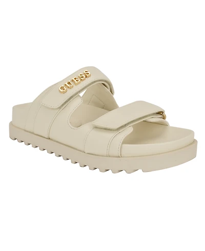Guess Women's Fabulon Two Strap Sporty Footbed Sandals
