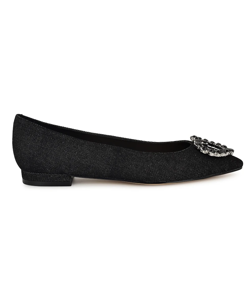 Nine West Women's Hearts Rhinestone Pointy Toe Flats