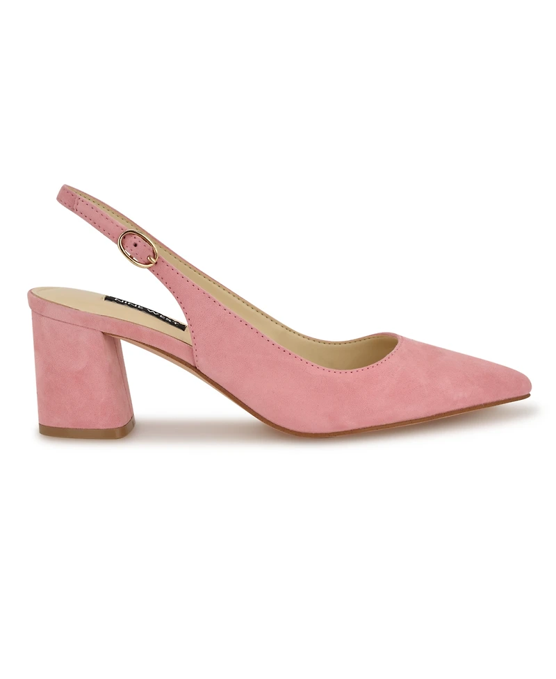 Nine West Women's Kamsee Block Heel Slingback Pumps