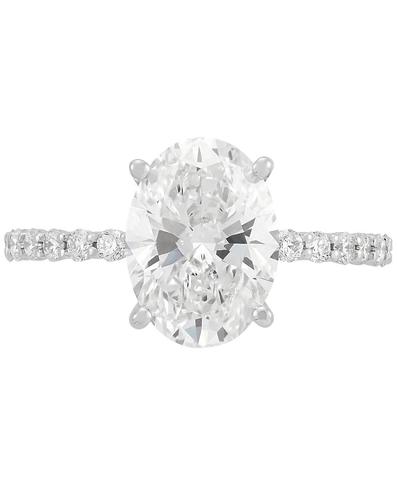 Grown With Love Certified Lab Diamond Engagement Ring (3-1/2 ct. t.w.) 14k White Gold
