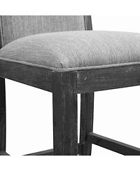 30.5-Inch Upholstered Bar Stools Set of 2, Retro Bar Chairs for Kitchen Island or Dining Room-The Pop Home