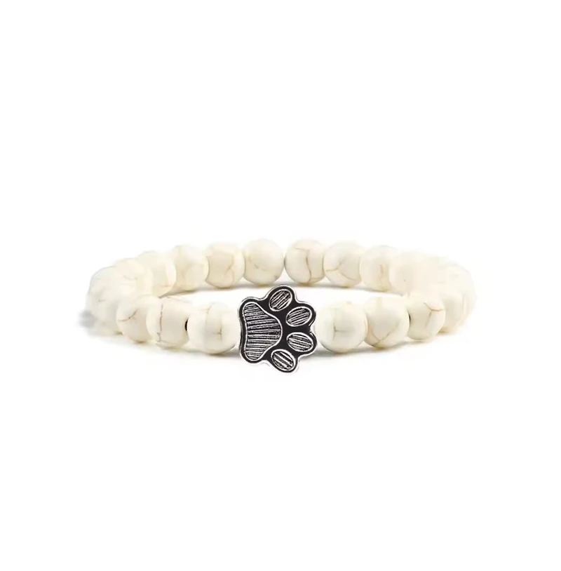 Hollywood Sensation PawZee Snowy Paw Print Charm Bracelet