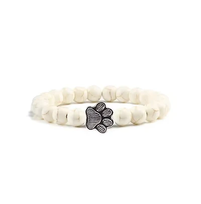 Hollywood Sensation PawZee Snowy Paw Print Charm Bracelet