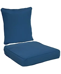 Indoor/Outdoor Olefin Replacement Deep Back and Seat Cushion Set for Patio Chair - 2pc