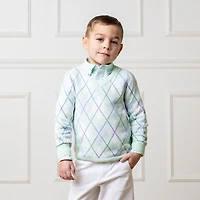 Hope & Henry Boys' Organic Long Sleeve Fine Gauge V-Neck Sweater, Kids