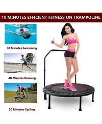 Lovmor 40 Inch Mini Exercise Trampoline Fitness Rebounder Trampoline with Safety Pad Max. Load 300LBS