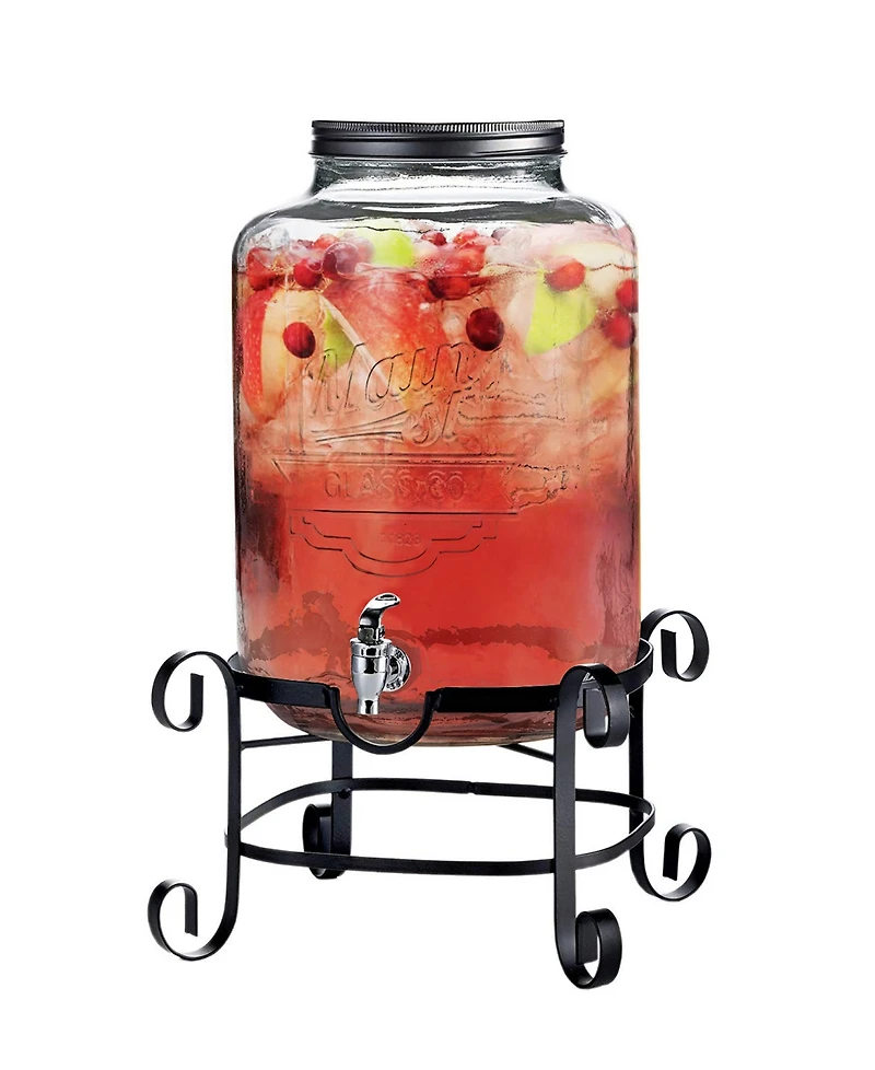 Style Setter Main St. Beverage Dispenser with Rack, 3 Gallons