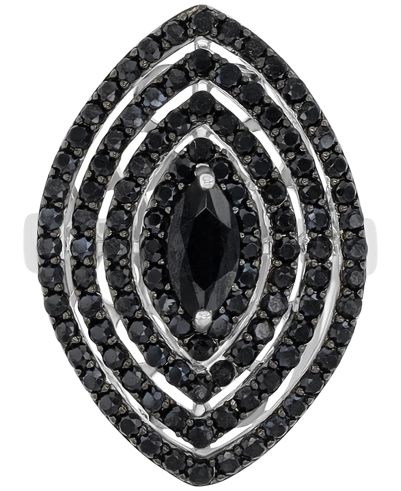 Black Spinel Statement Ring (5/8 ct. t.w.) Sterling Silver