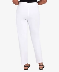 Alfred Dunner Women's Super Stretch Mid- Rise Average Length Denim Pant