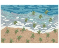 Liora Manne' Frontporch Turtle Beach 1'8"x2'6" Area Rug