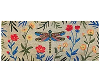 Liora Manne' Frontporch Floral Dragonfly 2'x5' Runner Area Rug