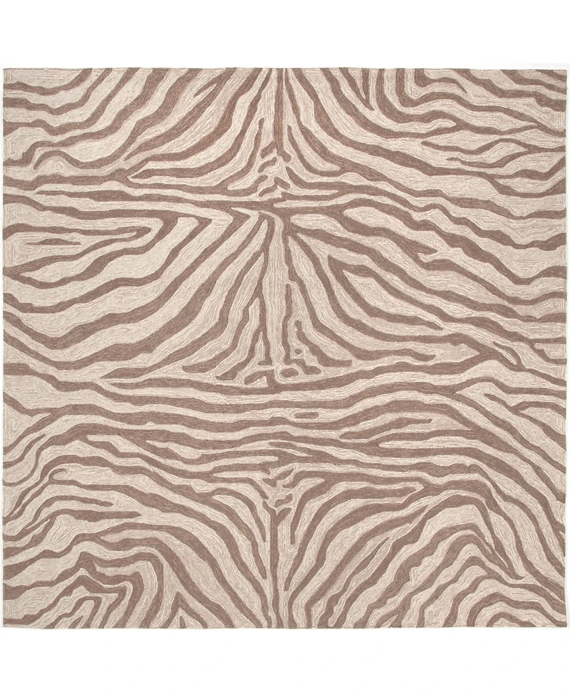 Liora Manne' Ravella Zebra 8'x8' Square Area Rug