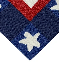 Liora Manne' Frontporch Patriotic Pendant 1'8"x2'6" Area Rug