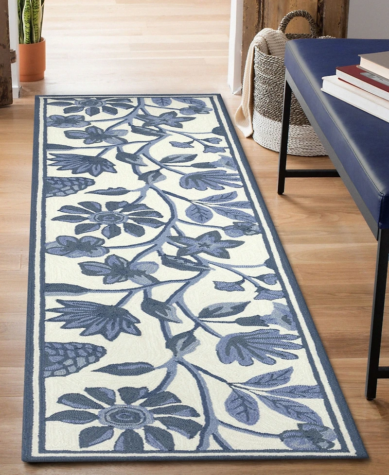 Liora Manne' Capri Floral Vine 2'x5' Runner Area Rug