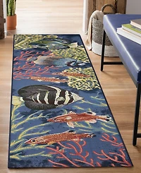 Liora Manne' Marina Fish 1'11"x7'6" Runner Area Rug