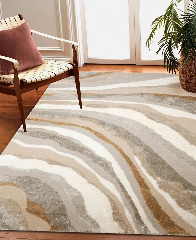 Liora Manne' Fiord Wave 5'3"x7'6" Area Rug