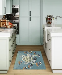 Liora Manne' Frontporch Turtle and Fish 1'8"x2'6" Area Rug