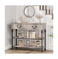 gaomon Console Tables for Entryway, Small Entryway Table with 2 Drawers for Entryway, Living Room, Hallway, Foyer, Corridor