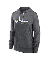 Nike Women's Heather Charcoal Los Angeles Rams Team Spirit Gym Vintage Lightweight Hoodie Top