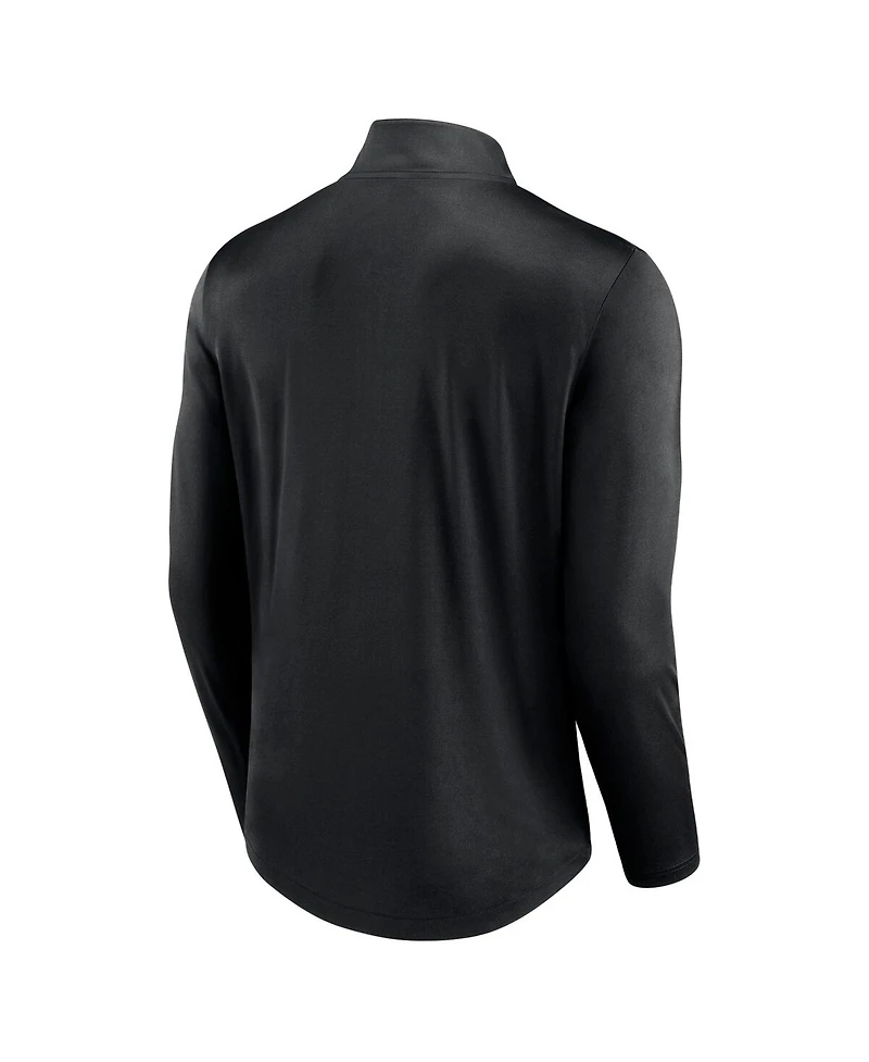 Fanatics Men's Black Wisconsin Badgers Tough Minded Quarter-Zip Top
