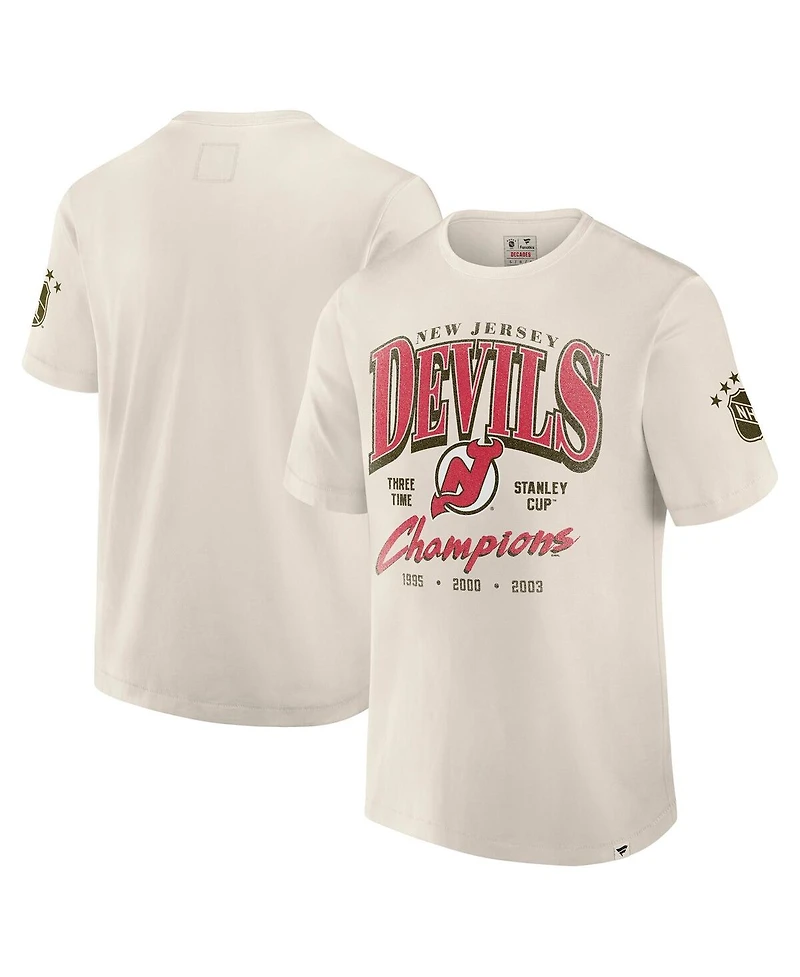 Fanatics Men's White New Jersey Devils Decades Collection Timeless T-Shirt