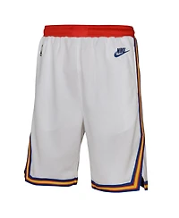 Nike Big Boys and Girls White Golden State Warriors 2024/25 City Edition Swingman Performance Shorts
