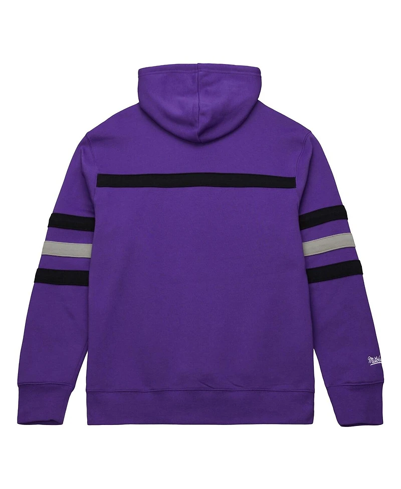 Mitchell & Ness Men's Purple Sacramento Kings Hardwood Classics Nights Head Coach Pullover Hoodie