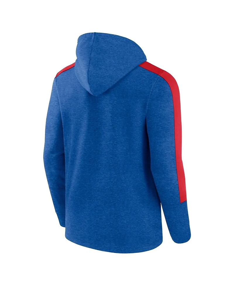 Fanatics Men's Heather Royal New York Giants Gains Full-Zip Hoodie
