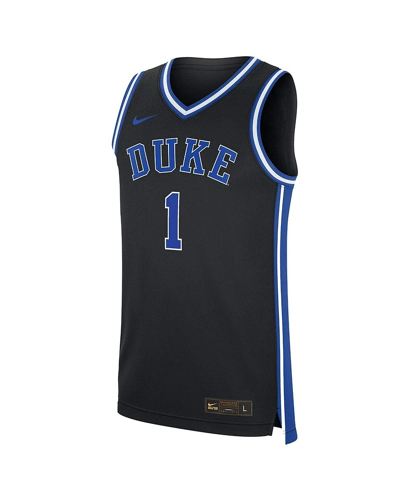 Nike Men's 1 Black Duke Blue Devils Alternate Replica Jersey