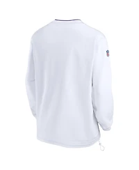 Nike Men's White Minnesota Vikings 2024 Sideline Throwback Logo Long-Sleeve V-Neck Windshirt
