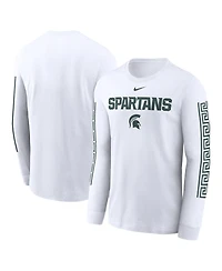 Nike Men's White Michigan State Spartans Local Spirit Slogan Long Sleeve T-Shirt