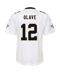 Nike Big Boys and Girls Chris Olave White New Orleans Saints Game Jersey
