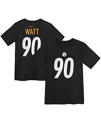 Nike Preschool T.j. Watt Black Pittsburgh Steelers Player Name Number T-Shirt