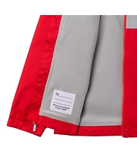 Columbia Big Boys and Girls Scarlet Ohio State Buckeyes Rainy Fields Lined Omni-Tech Full-Zip Hoodie Jacket