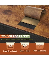 Wlive Nightstand 2 Drawer Dresser for Bedroom Small Dresser with 2 Drawers Bedside Furniture Night Stand End Table with Fabric Bins for Bedroom Closet