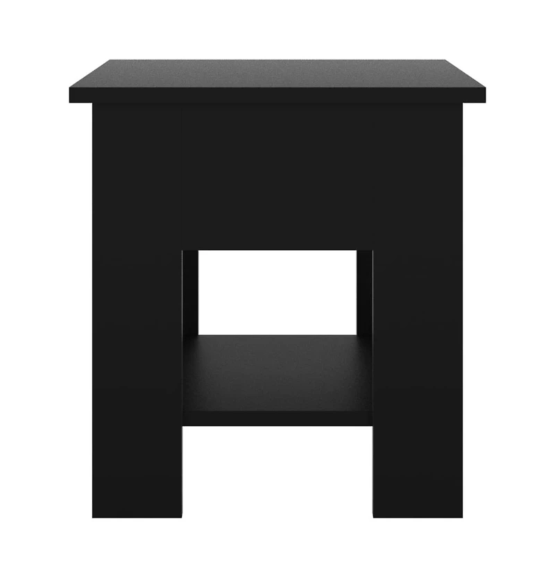 Coffee Table Black 15.7"x15.7"x16.5" Engineered Wood