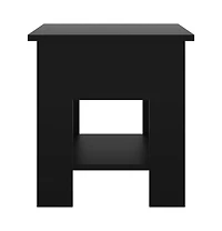 Coffee Table Black 15.7"x15.7"x16.5" Engineered Wood