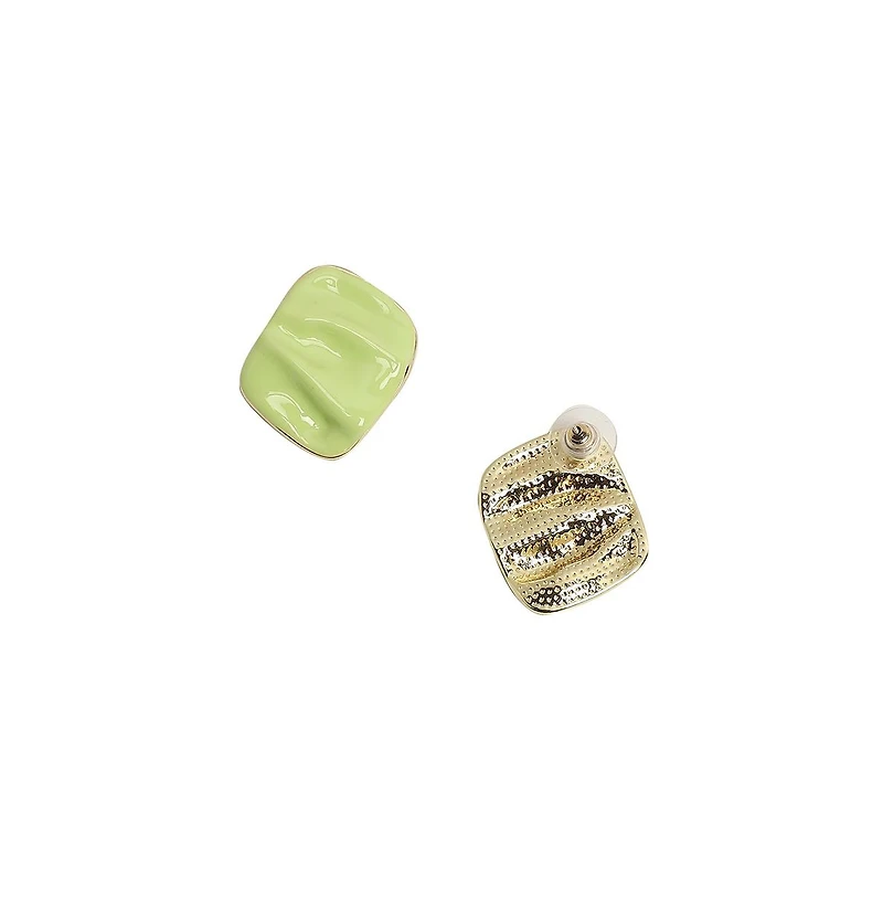 Textured Enamel Stud Earrings
