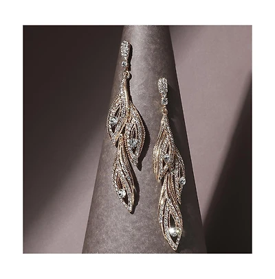 Rhinestone Eyes Drop Earrings