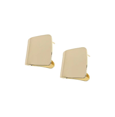Folded Square Stud Earrings