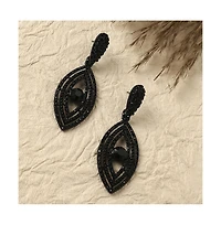Crystal Hanging Eye Drop Earrings
