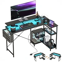 Homcom 58" Reversible L Shaped Desk, Corner Computer